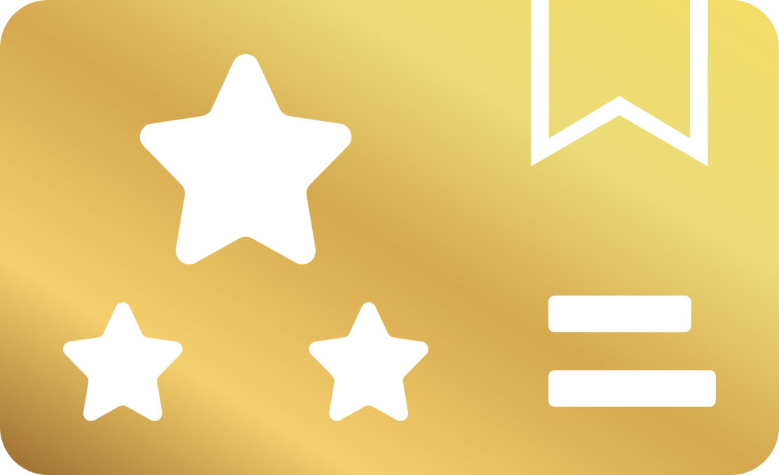 Gold Membership Card Icon